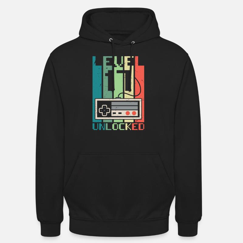 Level 17 Unlocked - Unisex Hoodie - black