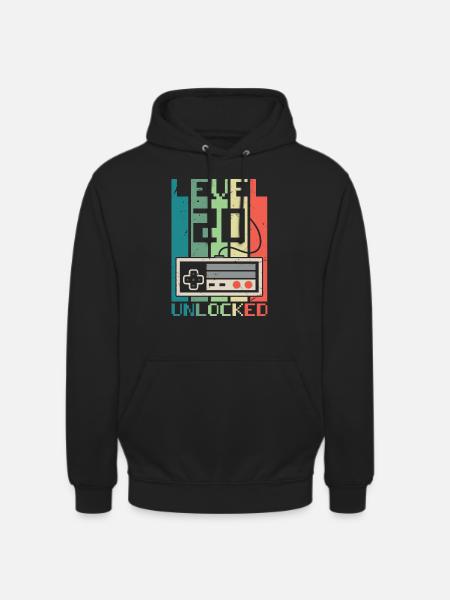 Level 20 Unlocked - Unisex Hoodie - black