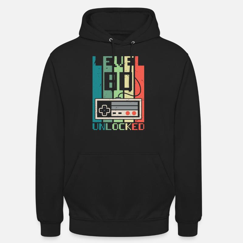 Niveau 80 débloqué - Sweat-shirt à capuche unisexe - noir