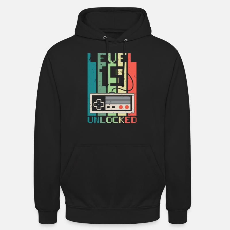 Niveau 15 débloqué - Sweat-shirt à capuche unisexe - noir