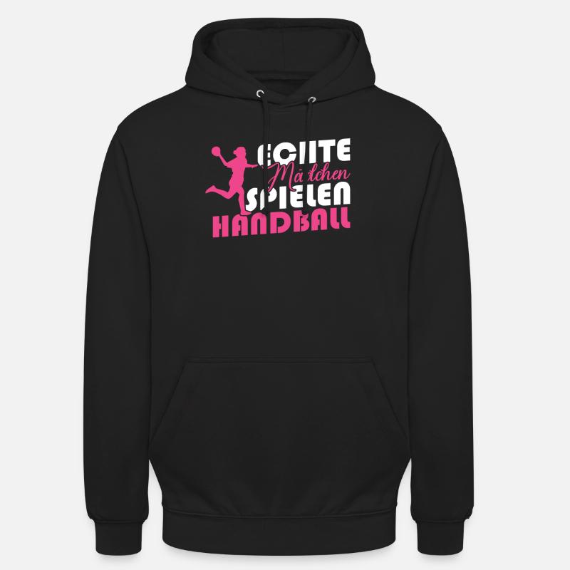 Echte Mädchen spielen Handball - Unisex Hoodie - Schwarz