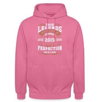 Legenden Geboren 2015 - Unisex Hoodie - Pink - Vorne - Alina (178cm) & Michal (187cm)