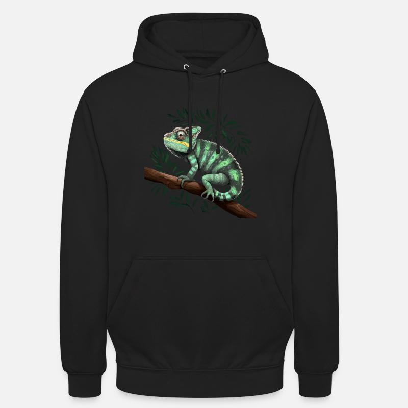 Reptiles de la branche caméléon - Sweat-shirt à capuche unisexe - noir
