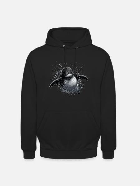 Penguin Baby Bird Chick - Unisex Hoodie - black