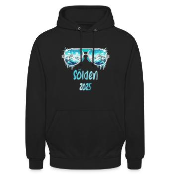 Sölden 2025 - Unisex Hoodie - Schwarz - Vorne - Alina (178cm) & Michal (187cm)