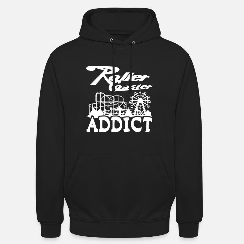 Roller Coaster Addict - Sweat-shirt à capuche unisexe - noir