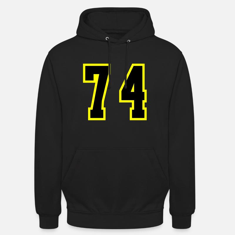Maillot à 74 numéros - Sweat-shirt à capuche unisexe - noir