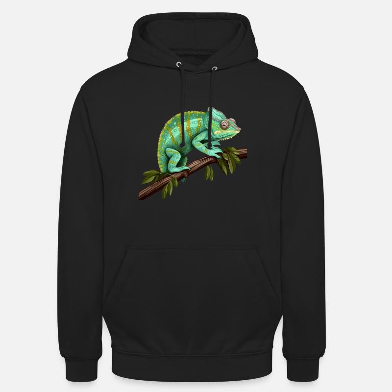 Reptiles de la branche caméléon - Sweat-shirt à capuche unisexe - noir