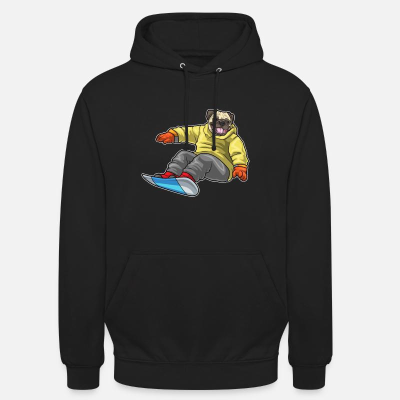Carlin Snowboarder Snowboard - Sweat-shirt à capuche unisexe - noir