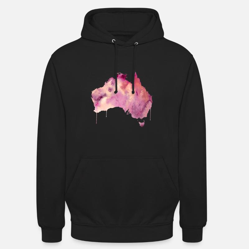 Australie Rose - Sweat-shirt à capuche unisexe - noir