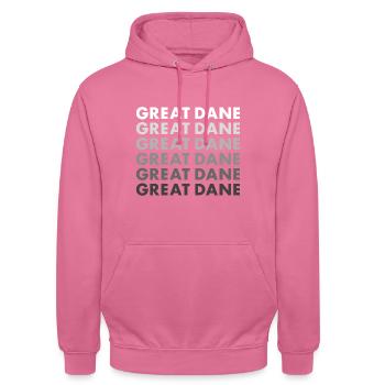 Great Dane - Unisex Hoodie - Pink - Vorne - Alina (178cm) & Michal (187cm)