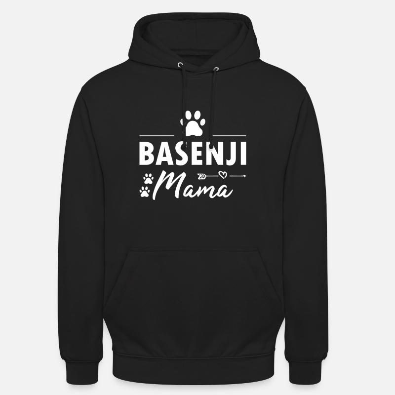 Chien Basenji Mama - Sweat-shirt à capuche unisexe - noir