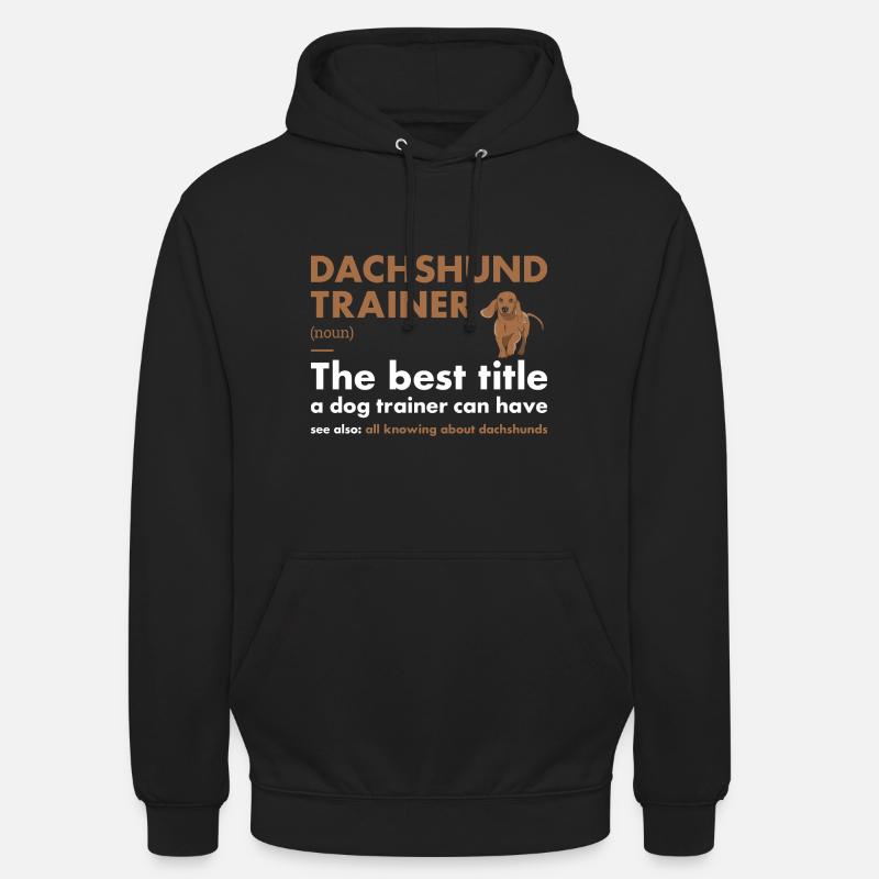 Définition du teckel Trainer - Sweat-shirt à capuche unisexe - noir