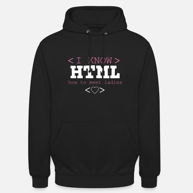 HTML Editor Hypertext Markup Language Web Document Unisex Hoodie