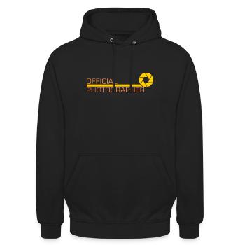 Official Photographer - Staff Style - Unisex Hoodie - black - Front - Alina (178cm) & Michal (187cm)