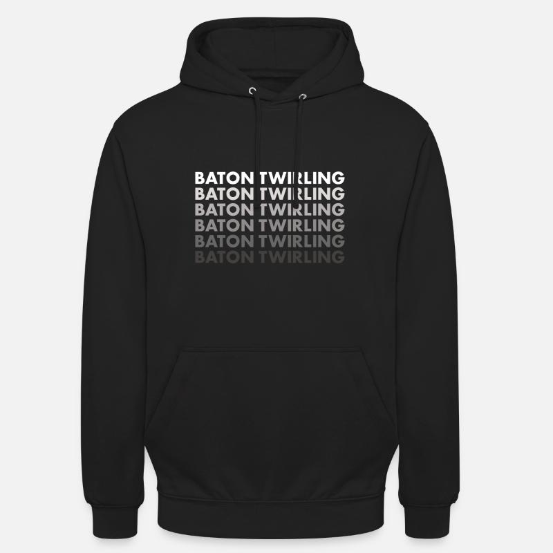 Bâton Twirler Bâton Twirling - Sweat-shirt à capuche unisexe - noir