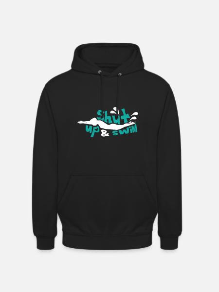 Swimmers Swimming 50 meters track Breaststroke - Unisex Hoodie - black