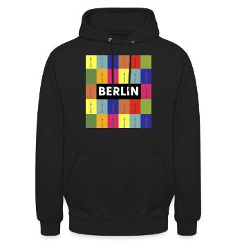 Berlin - Unisex Hoodie - black - Front - Alina (178cm) & Michal (187cm)