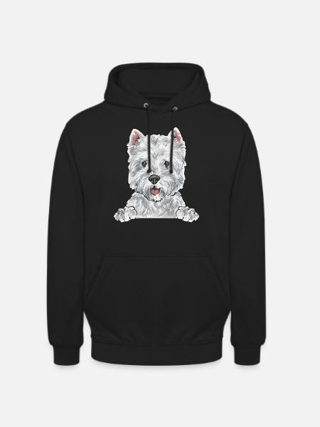West Highland White Terrier Westie - Unisex Hoodie - black