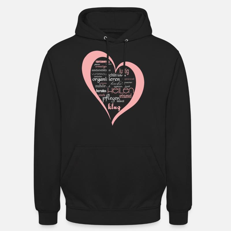 Krankenschwester Herz - Unisex Hoodie - Schwarz
