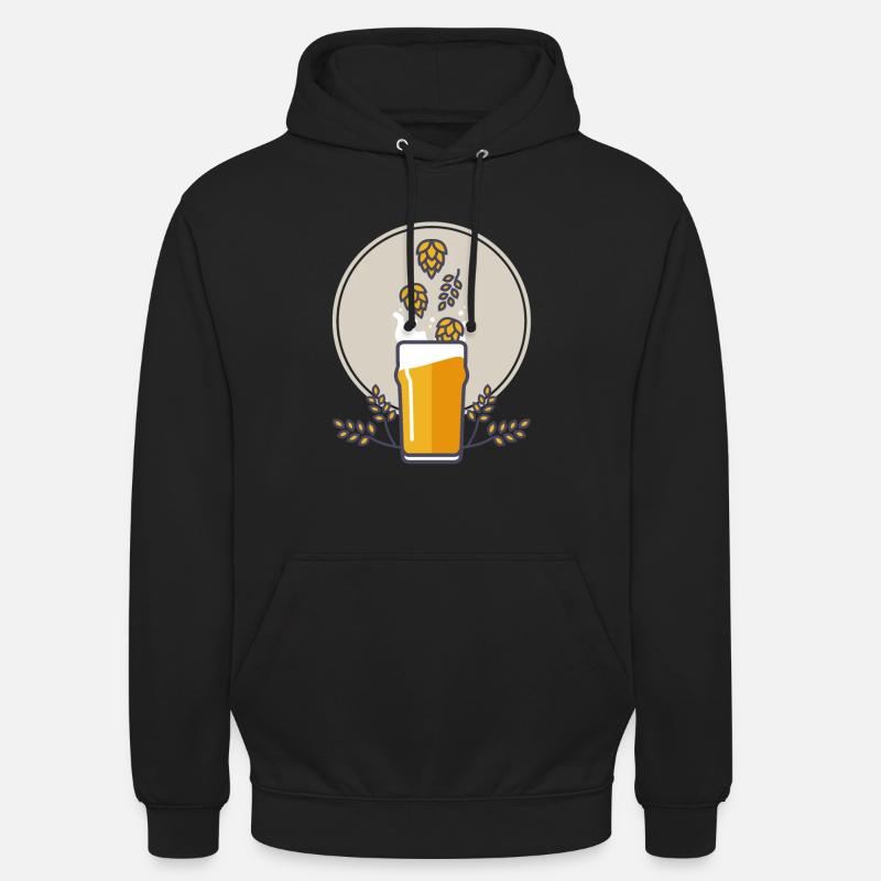 Éclaboussure de bière - Sweat-shirt à capuche unisexe - noir