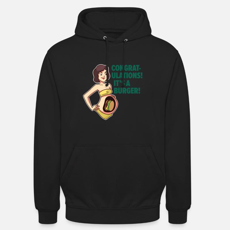 Burgerliebe Burger Cheeseburger Geschenkidee - Unisex Hoodie - Schwarz