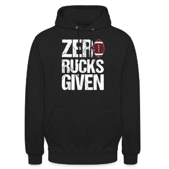 Zero Rucks Given Rugby - Unisex Hoodie - black - Front - Alina (178cm) & Michal (187cm)