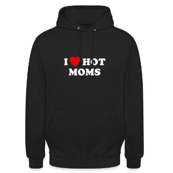 J'aime les mamans sexy - Sweat-shirt à capuche unisexe - noir - Devant - Alina (178cm) & Michal (187cm)