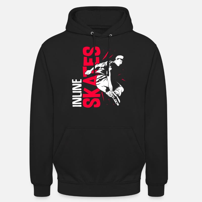 Inline Schlittschuhe Rollschuh - Unisex Hoodie - Schwarz