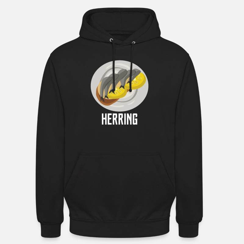 Poisson de hareng - Sweat-shirt à capuche unisexe - noir
