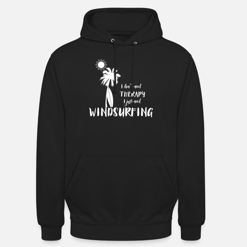 Windsurf Cadeaux surfing Windsurfer - Sweat-shirt à capuche unisexe - noir