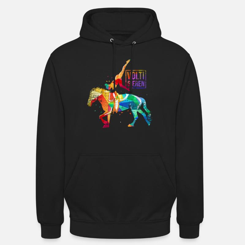 Cadeau cheval de chasse - Sweat-shirt à capuche unisexe - noir