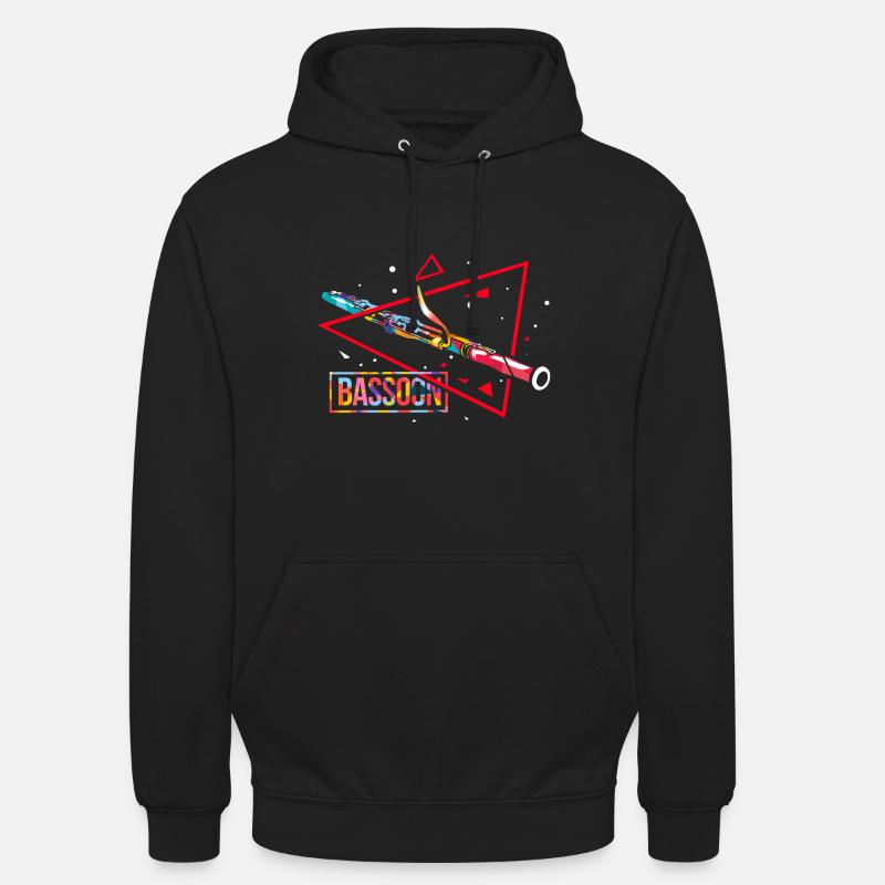Fagott Polygon - Unisex Hoodie - Schwarz