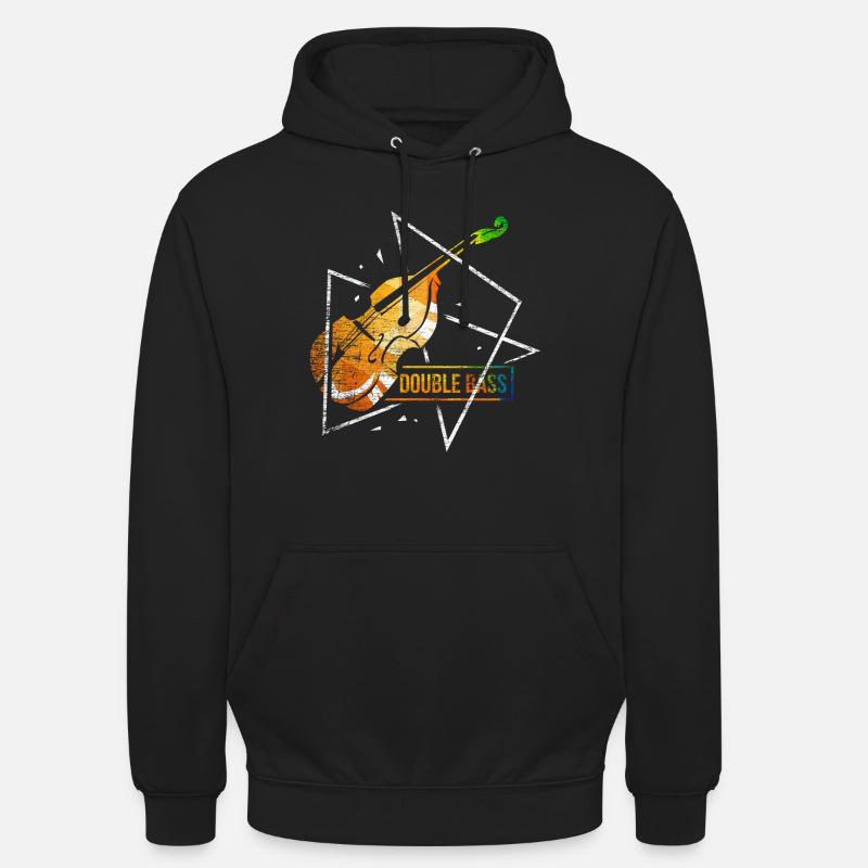 Polygone violon double basse - Sweat-shirt à capuche unisexe - noir