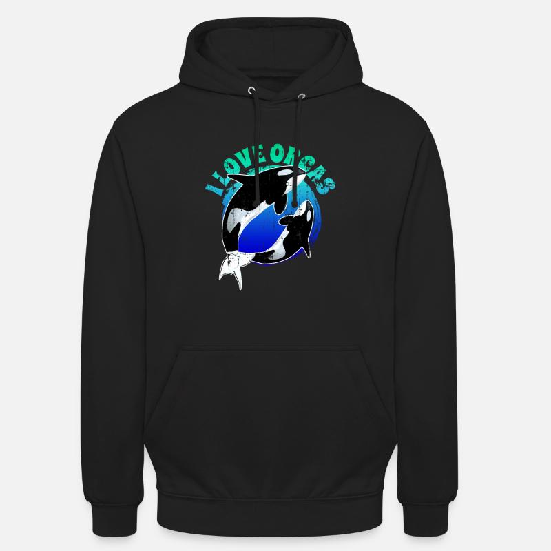 Orca Orca - Sweat-shirt à capuche unisexe - noir