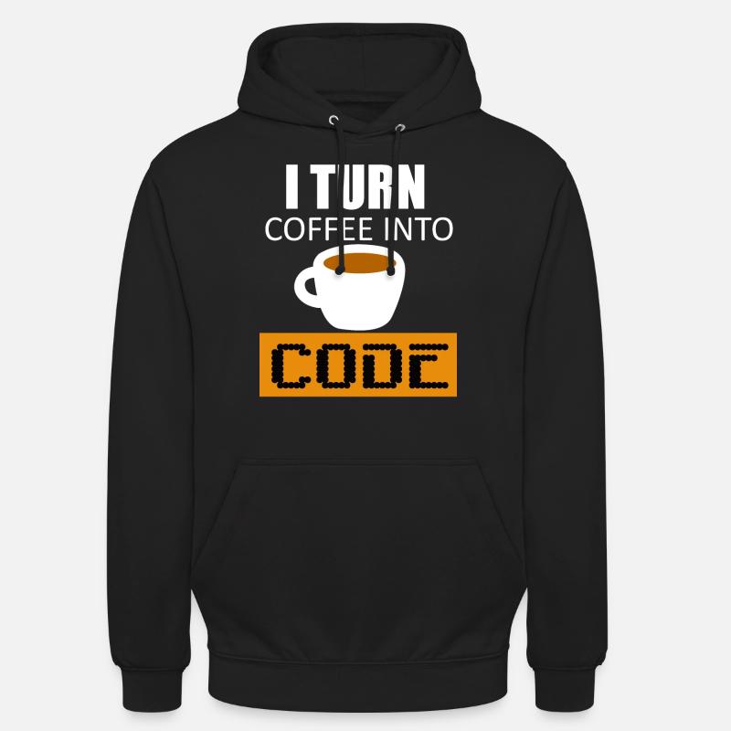 Kaffee in Code verwandeln - Unisex Hoodie - Schwarz