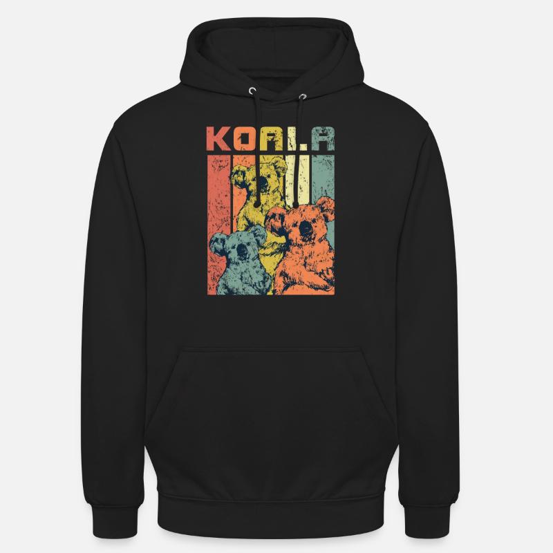 koala - Sweat-shirt à capuche unisexe - noir
