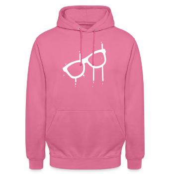 Brille - Unisex Hoodie - Pink - Vorne - Alina (178cm) & Michal (187cm)