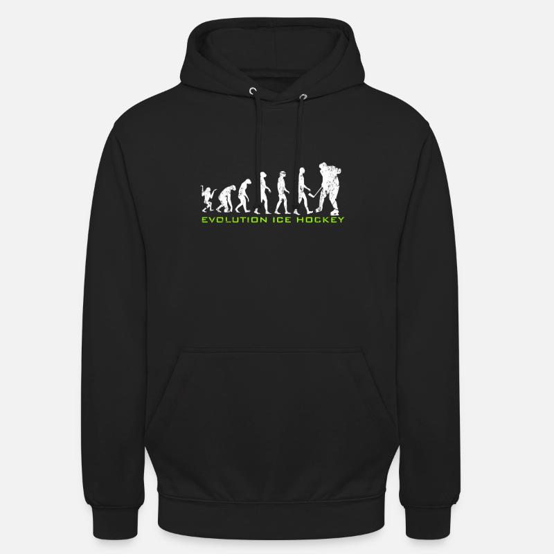 Evolution Hockey sur Glace - Sweat-shirt à capuche unisexe - noir