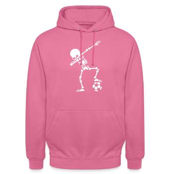 Football Soccer Sports Game - Unisex Hoodie - pink - Front - Alina (178cm) & Michal (187cm)
