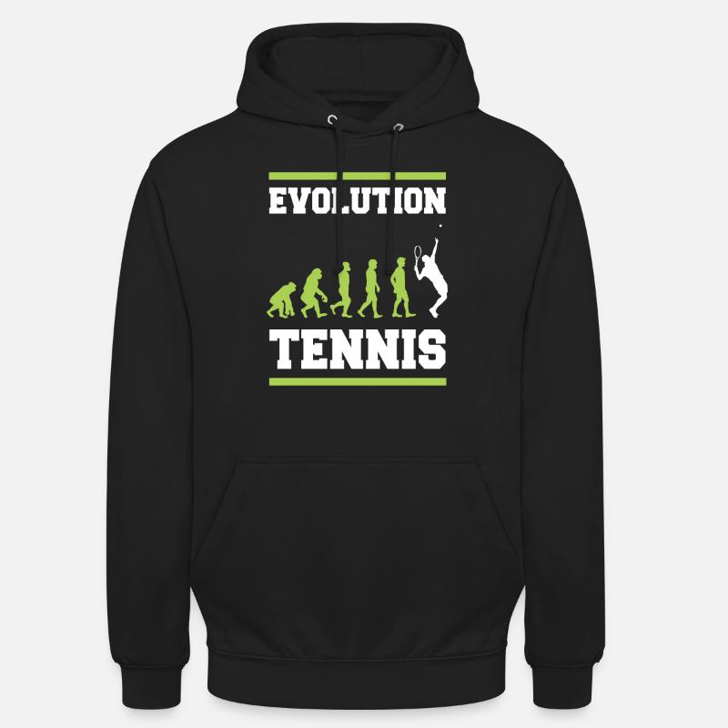 Evolution du tennis - Sweat-shirt à capuche unisexe - noir