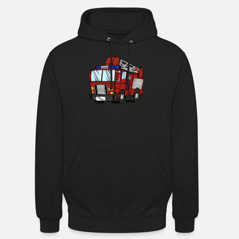 Fire Engine - Sweat-shirt à capuche unisexe - noir