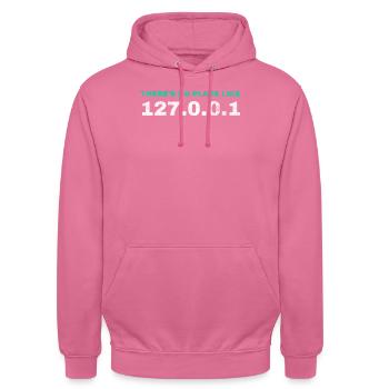 Funny Gift Programmer Computer Nerds - Unisex Hoodie - pink - Front - Alina (178cm) & Michal (187cm)
