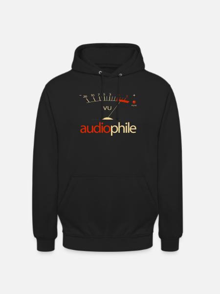VU Meter Hi-Fi Vintage Stereo Audiophile - Unisex Hoodie - Schwarz