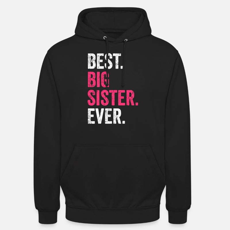 Große Schwester - Unisex Hoodie - Schwarz
