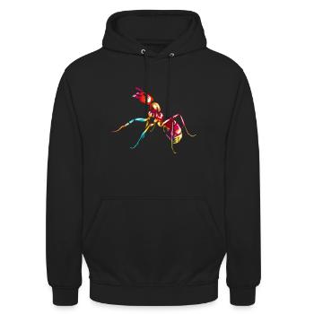 Ameise - Unisex Hoodie - Schwarz - Vorne - Alina (178cm) & Michal (187cm)