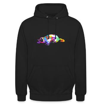 Platypus gift - Unisex Hoodie - black - Front - Alina (178cm) & Michal (187cm)