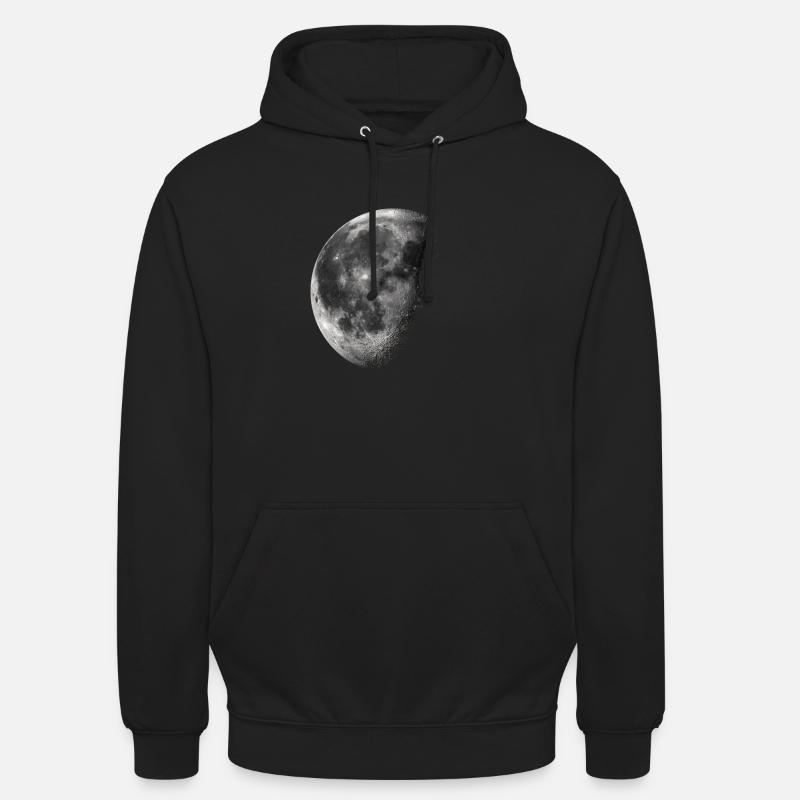 Lune / Croissant - Sweat-shirt à capuche unisexe - noir
