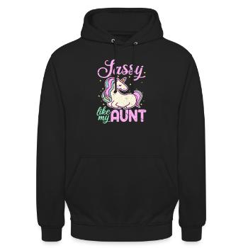 Tante - Unisex Hoodie - Schwarz - Vorne - Alina (178cm) & Michal (187cm)
