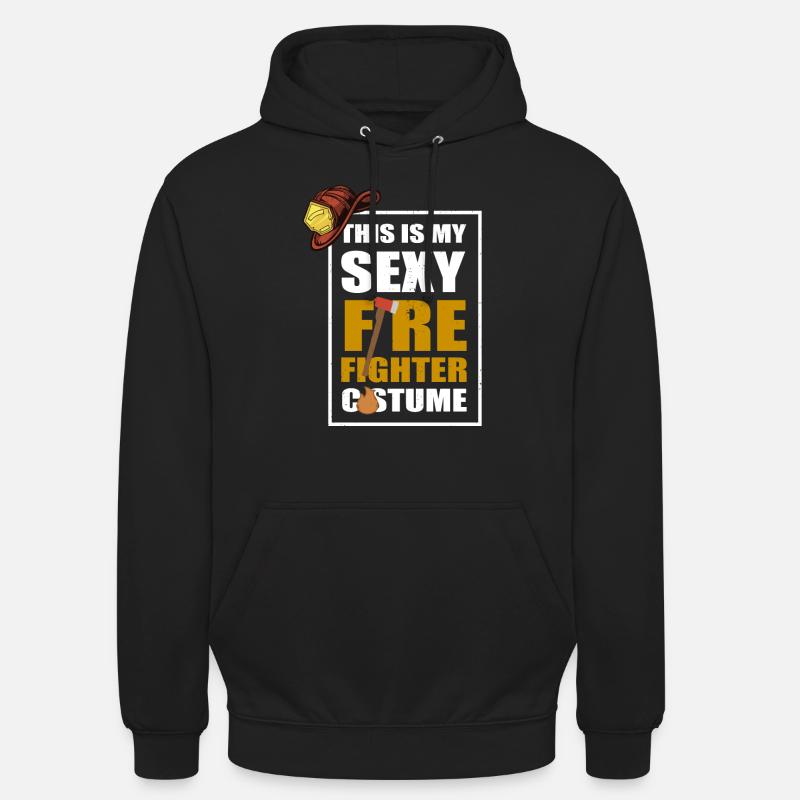 Costume de héros de pompiers - Sweat-shirt à capuche unisexe - noir